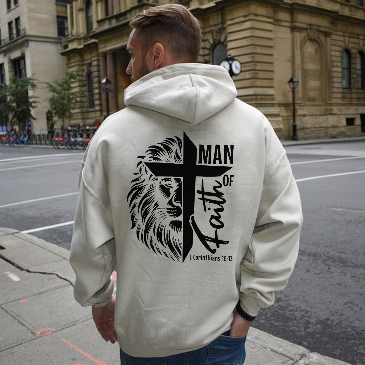 1 Corinthians 16:13 Drawstring Hoodie