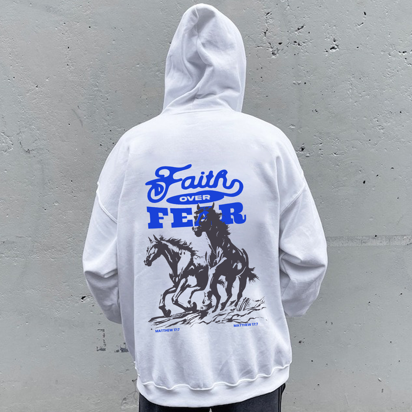 Faith Over Fear Drawstring Hoodie