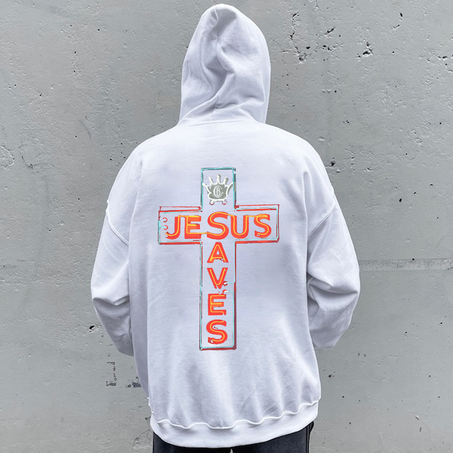 Jesus Saves Drawstring Hoodie