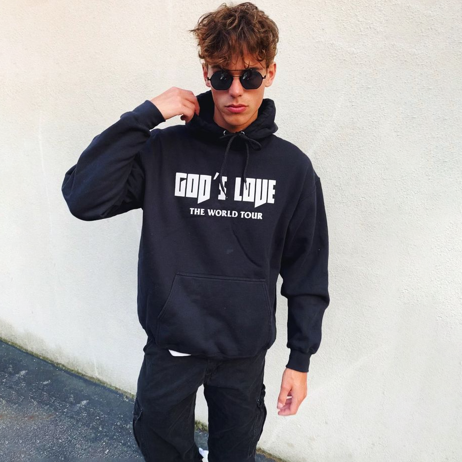 God's Love The World Tour Drawstring Hoodie