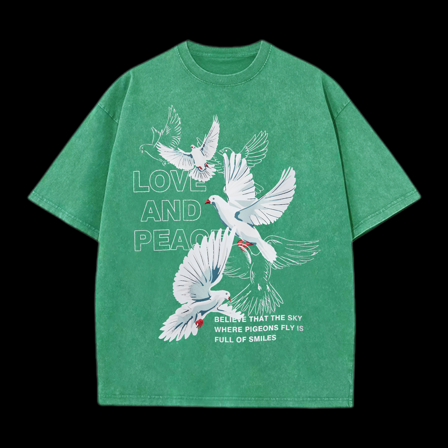 Love And Peace Washed T-Shirt