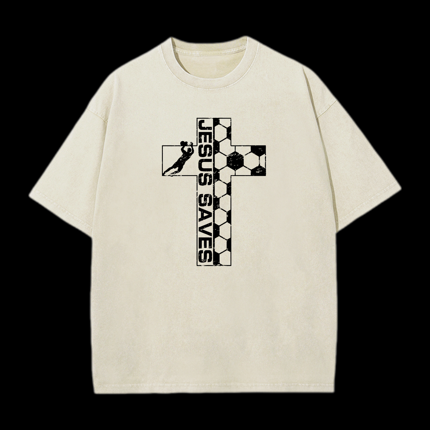 Jesus Saves Cross Washed T-Shirt