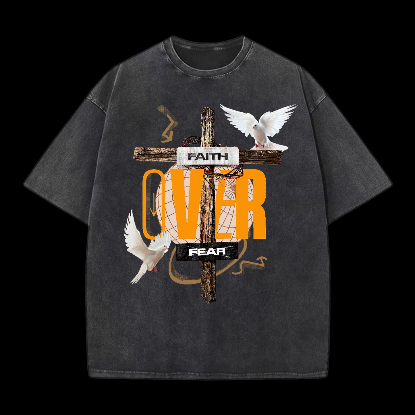 Faith Over Fear Washed T-Shirt