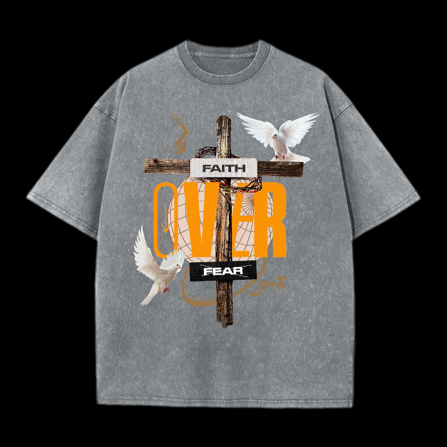 Faith Over Fear Washed T-Shirt