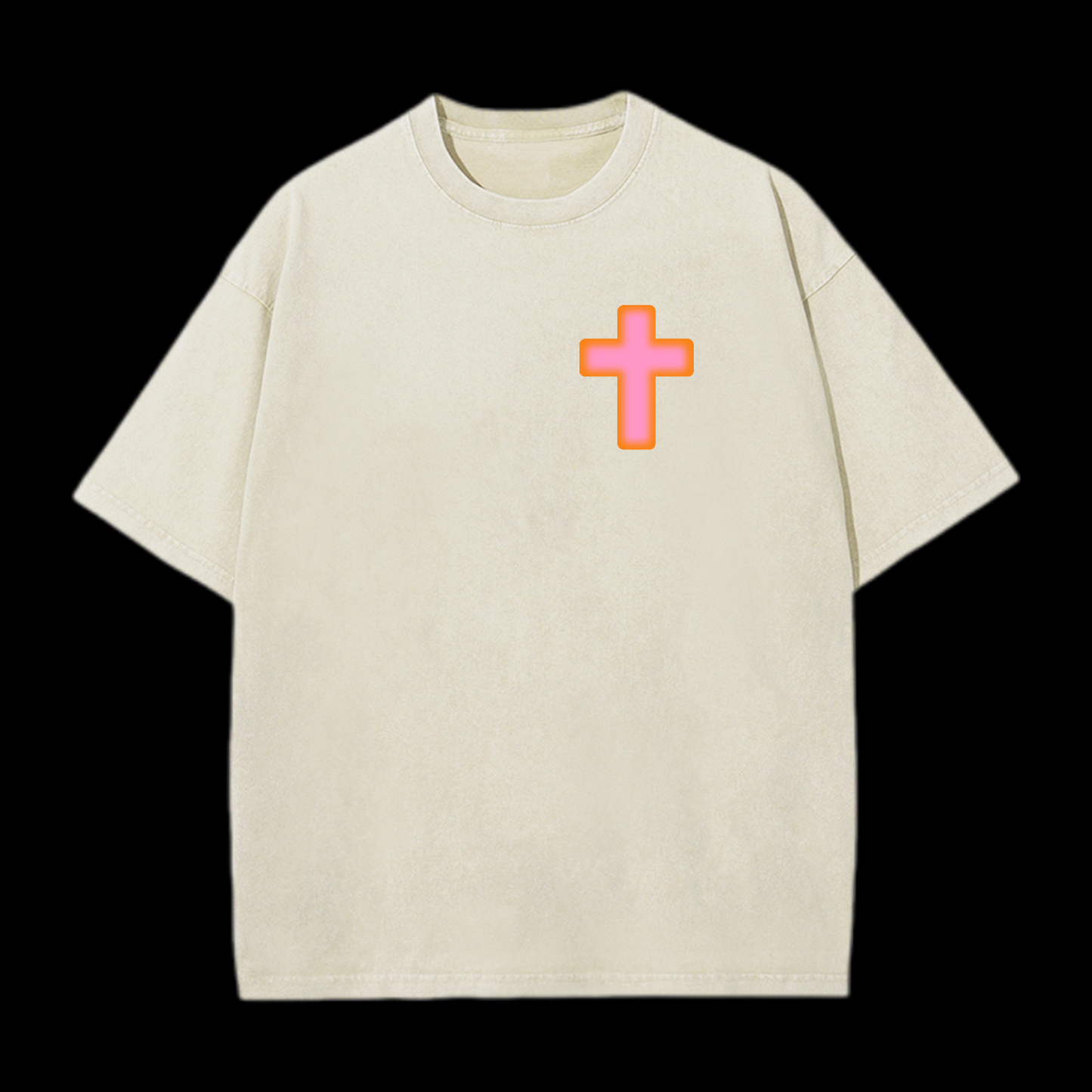 Because Of Jesus I Am Made Whale Washed T-Shirt