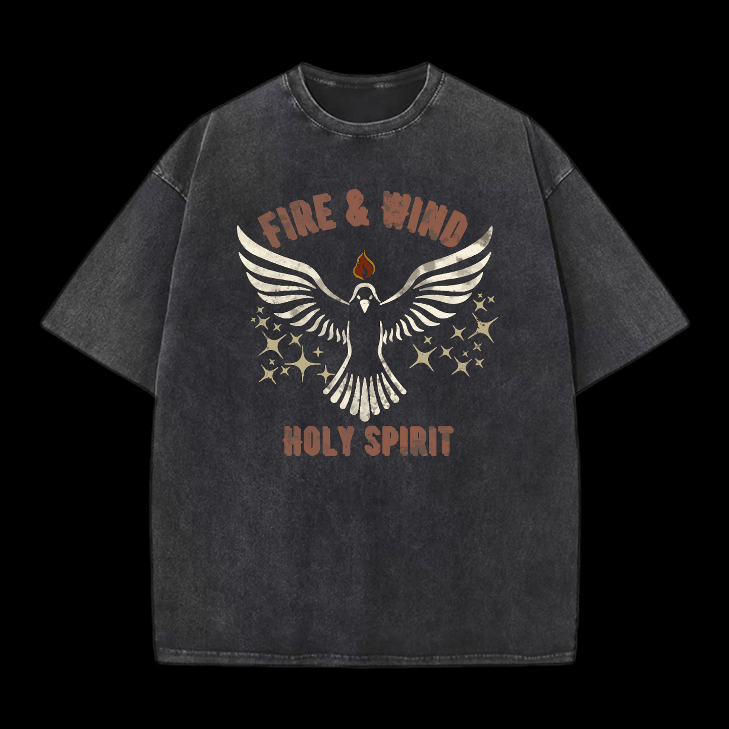 Fire And Wind Holy Spirit Washed T-Shirt