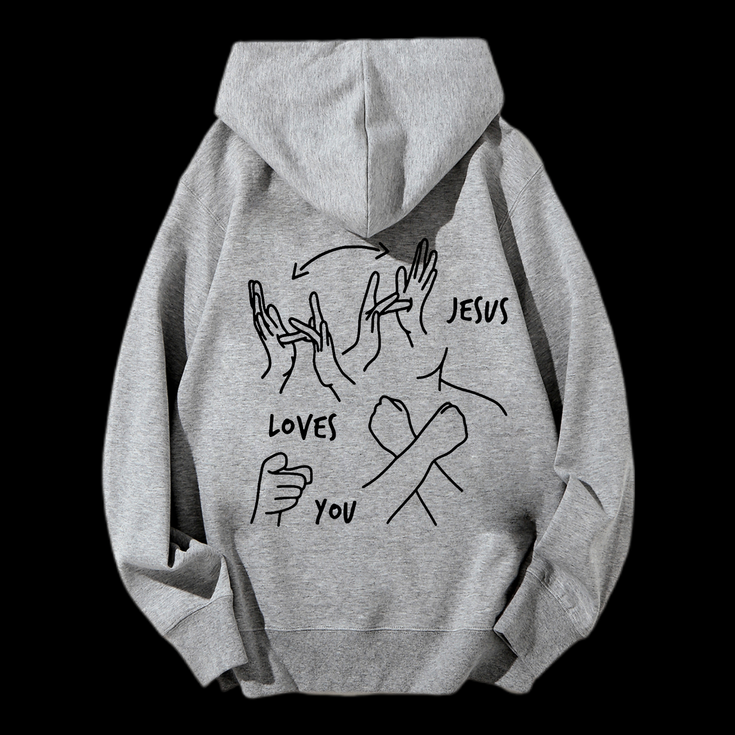 Jesus Loves You Drawstring Hoodie