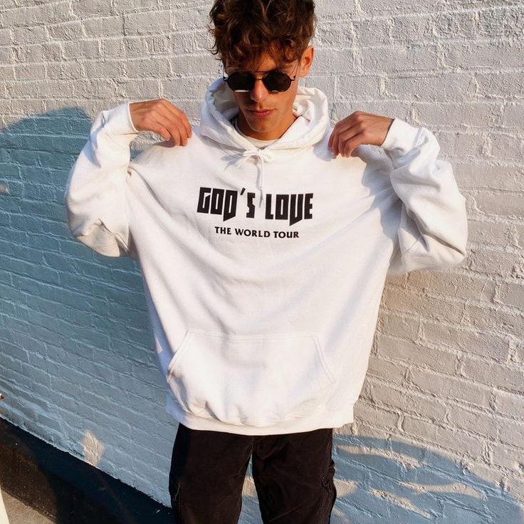 God's Love The World Tour Drawstring Hoodie