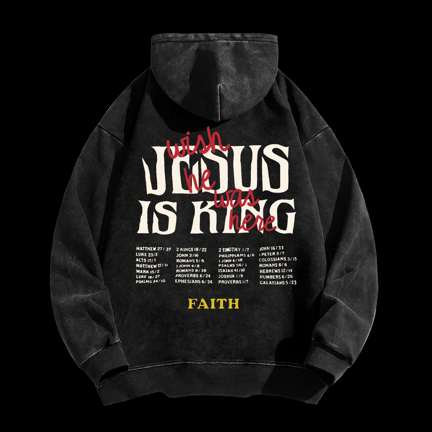 Jesus Is King Washed Hoodie