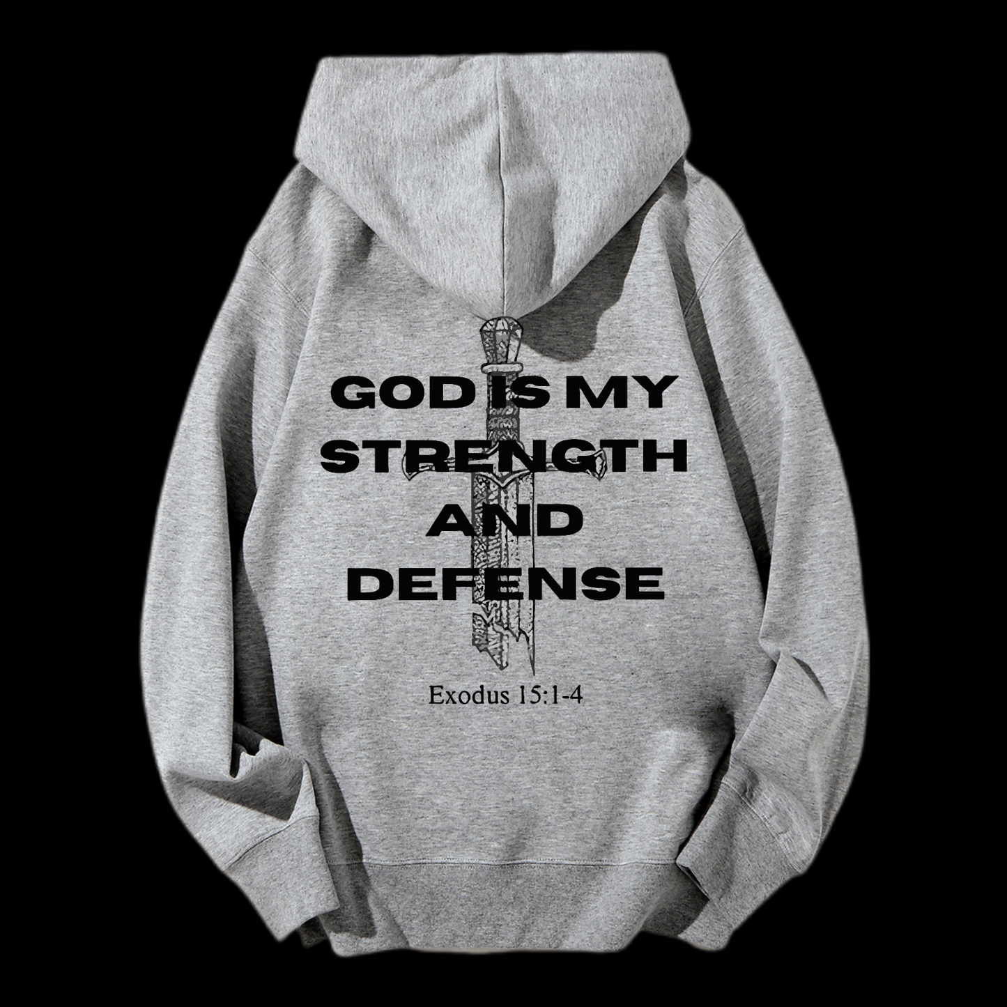 God Is My Strength And Defense Drawstring Hoodie