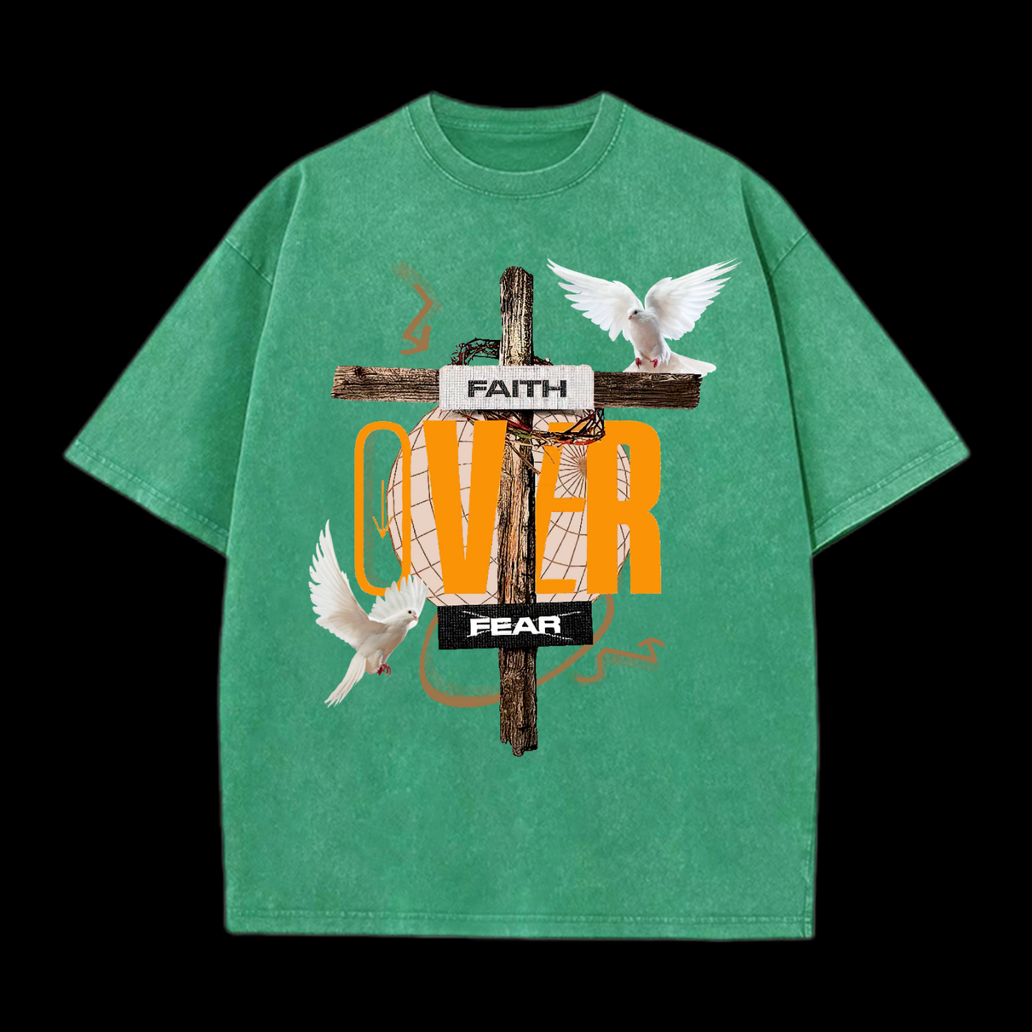 Faith Over Fear Washed T-Shirt