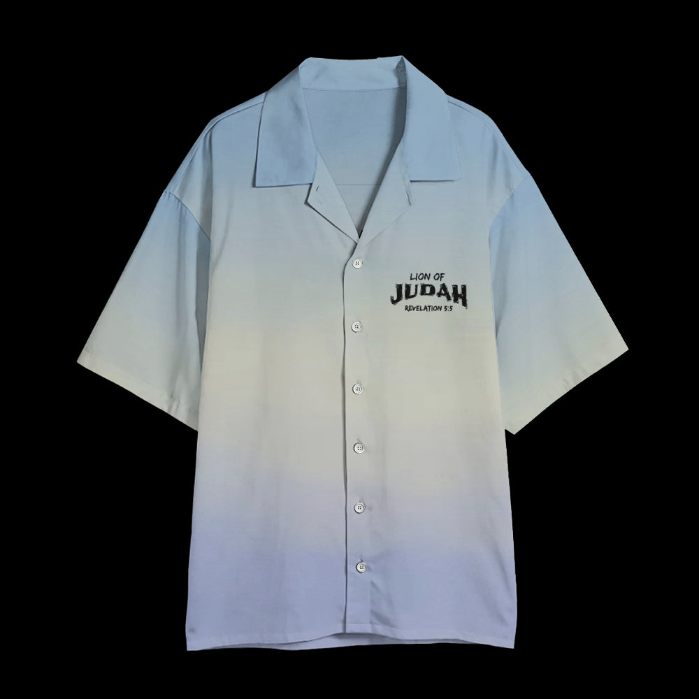 Lion Of Judah Cuban Collar Shirt