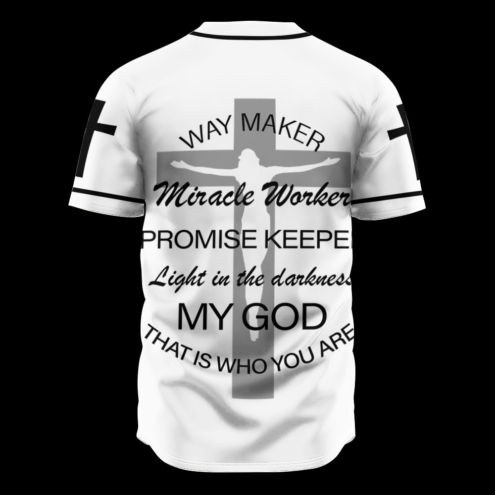 Jesus Way Maker Mesh Baseball Jersey