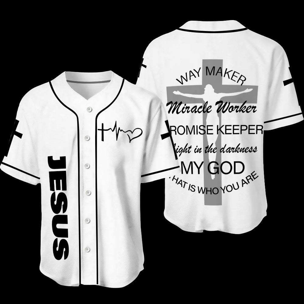 Jesus Way Maker Mesh Baseball Jersey