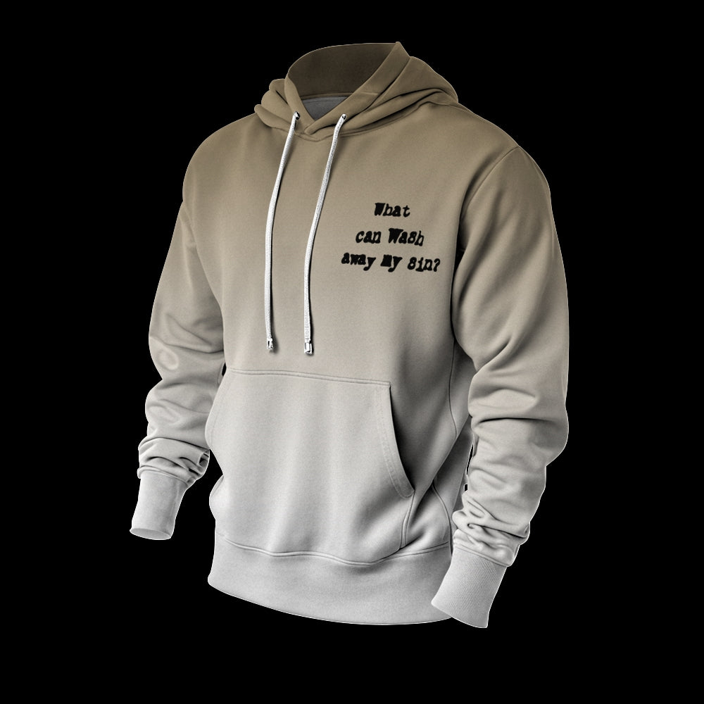 Nothing But The Blood Or Jesus Printed Drawstring Hoodie