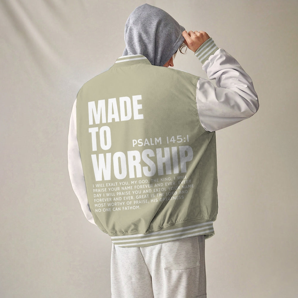 Made To Worship Baseball Jacket