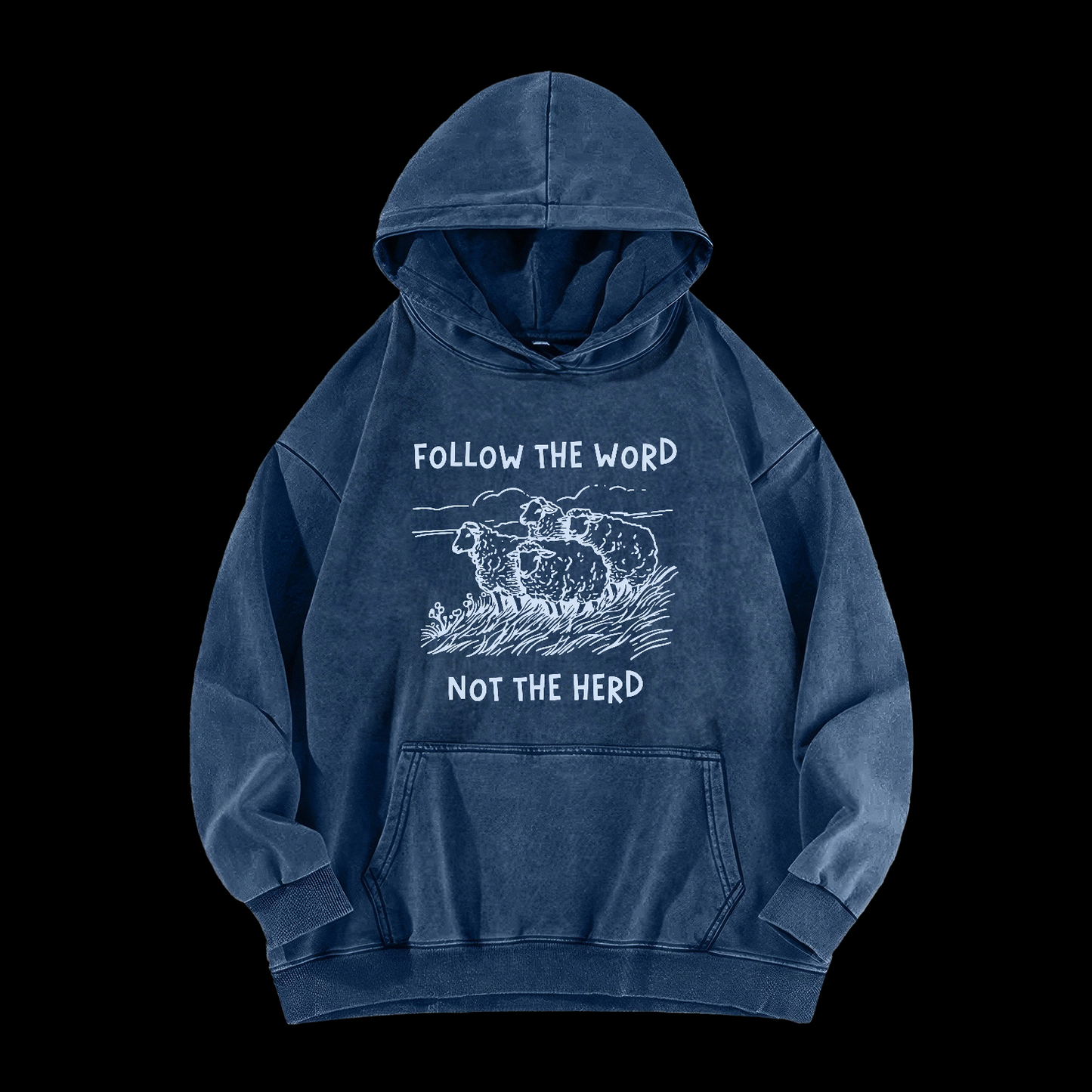 Follow The Word Not The Herd Washed Hoodie