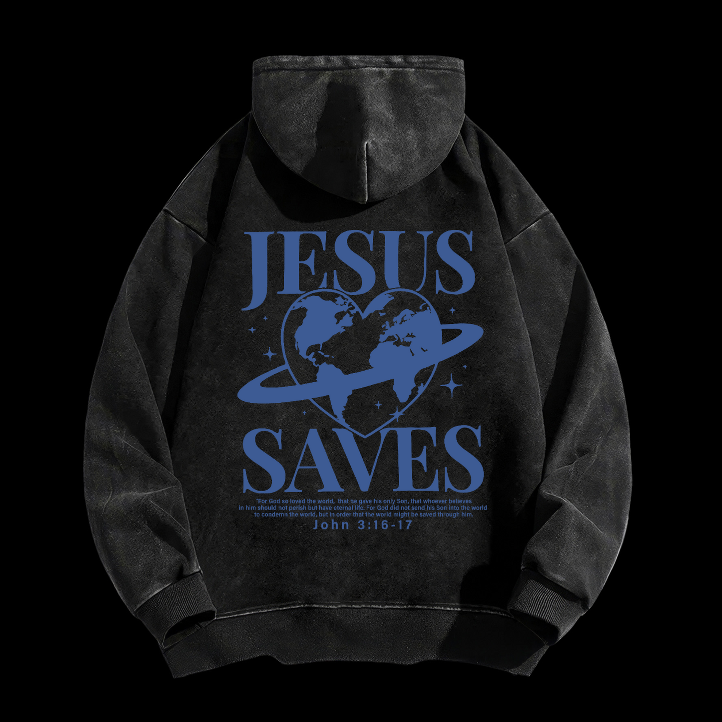 Jesus Saves Washed Hoodie