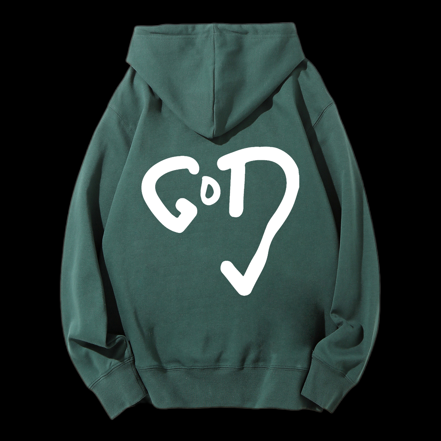 God Heart Drawstring Hoodie