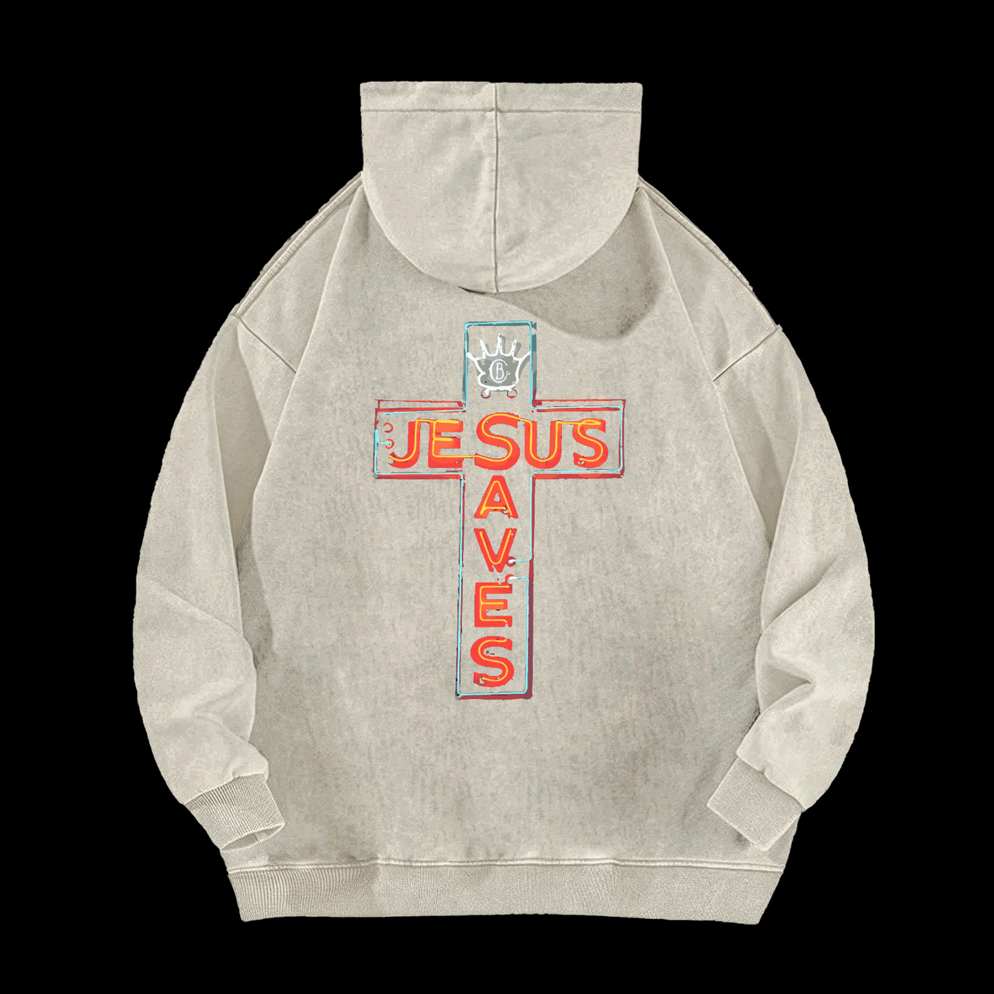 Jesus Saves Washed Hoodie