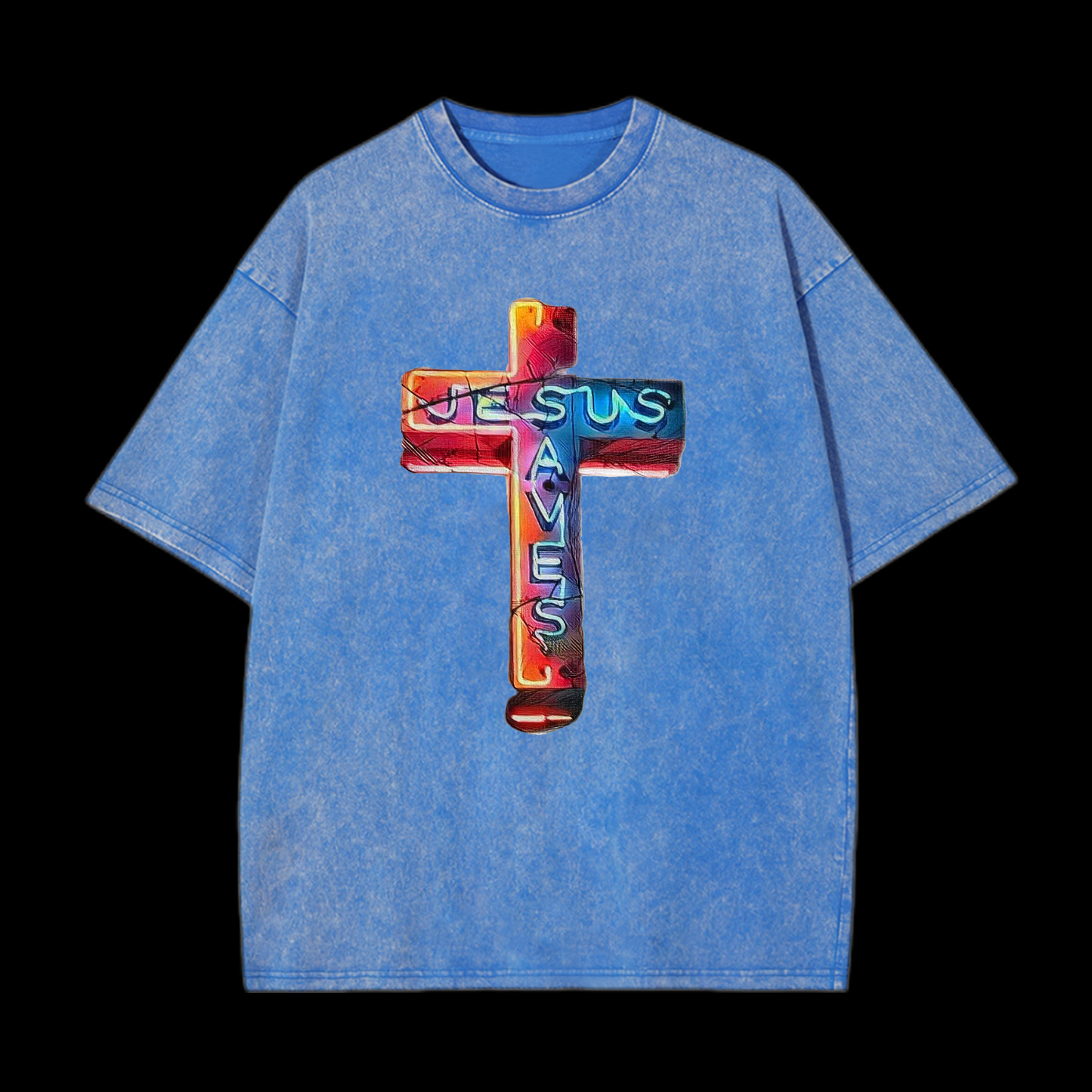Jesus Saves Washed T-Shirt