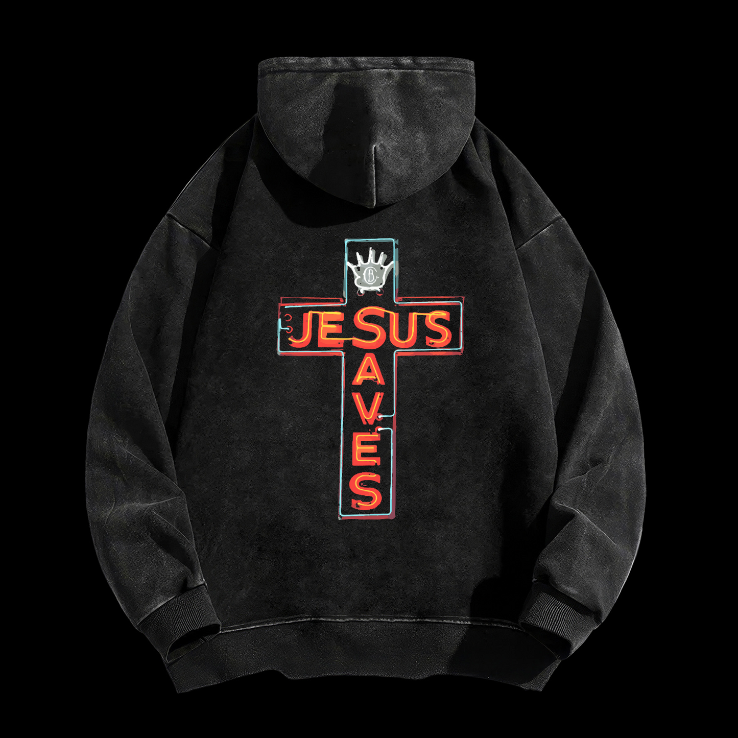Jesus Saves Washed Hoodie