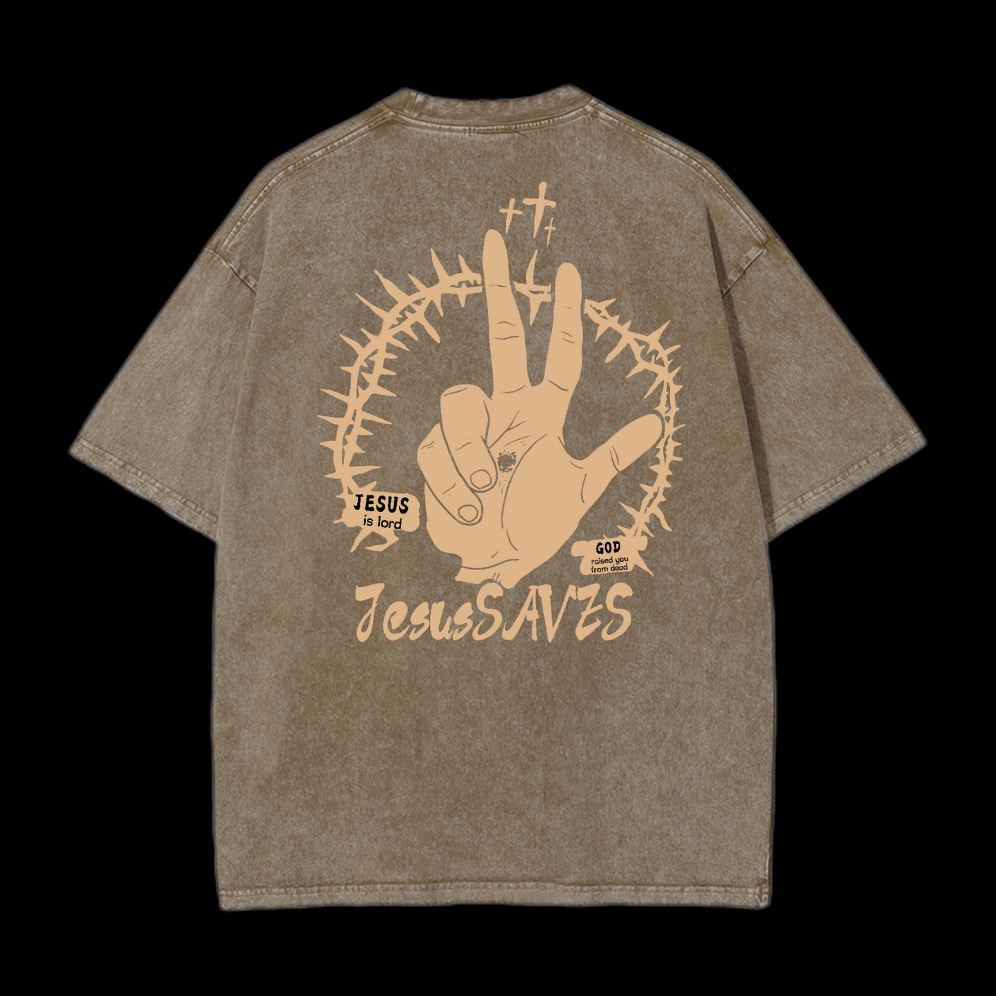 Jesus Saves Washed T-Shirt