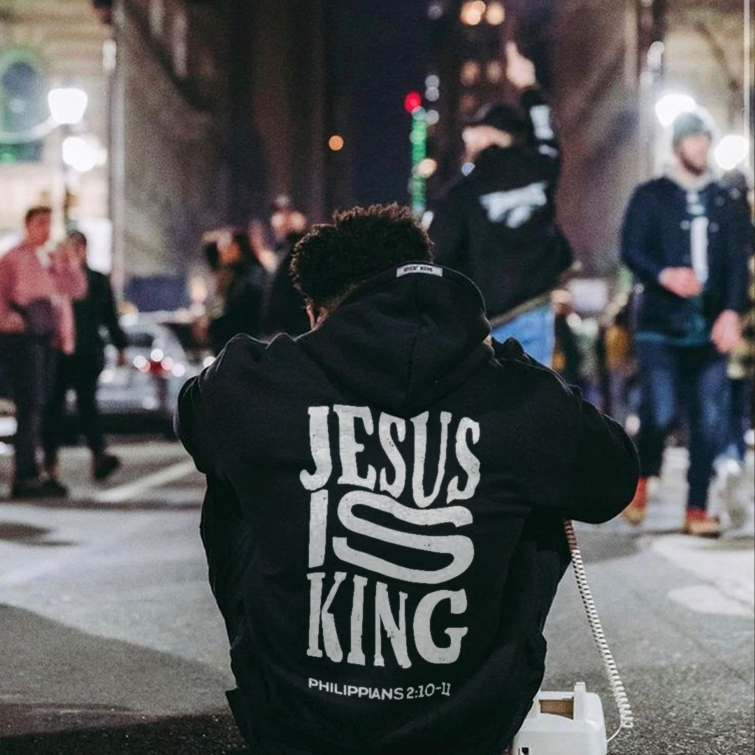 Jesus Is King Drawstring Hoodie