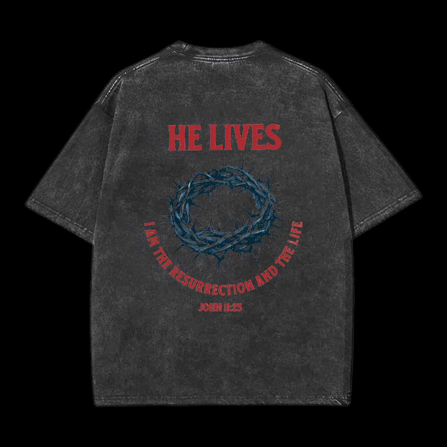 He Lives I Am The Resurrection And The Life Printed Men's Tee