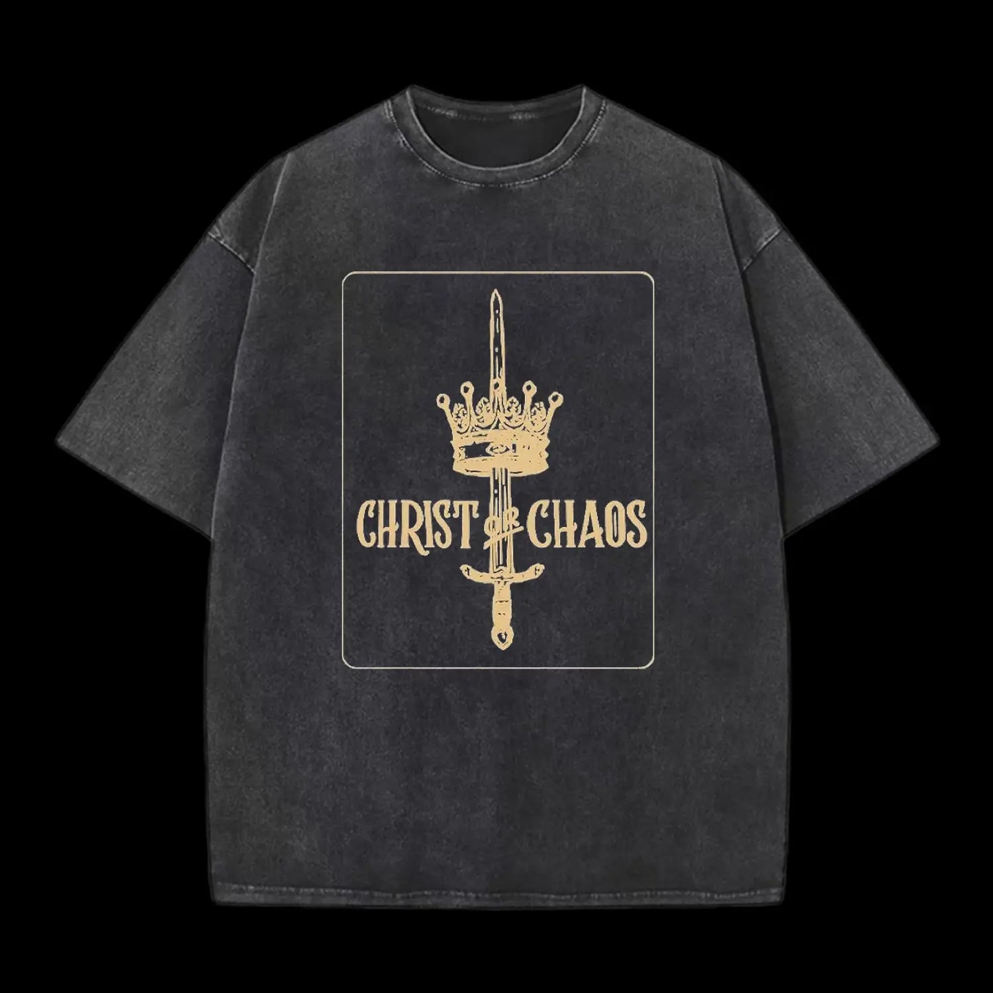 Christ Or Chaos Christian Washed T-Shirt