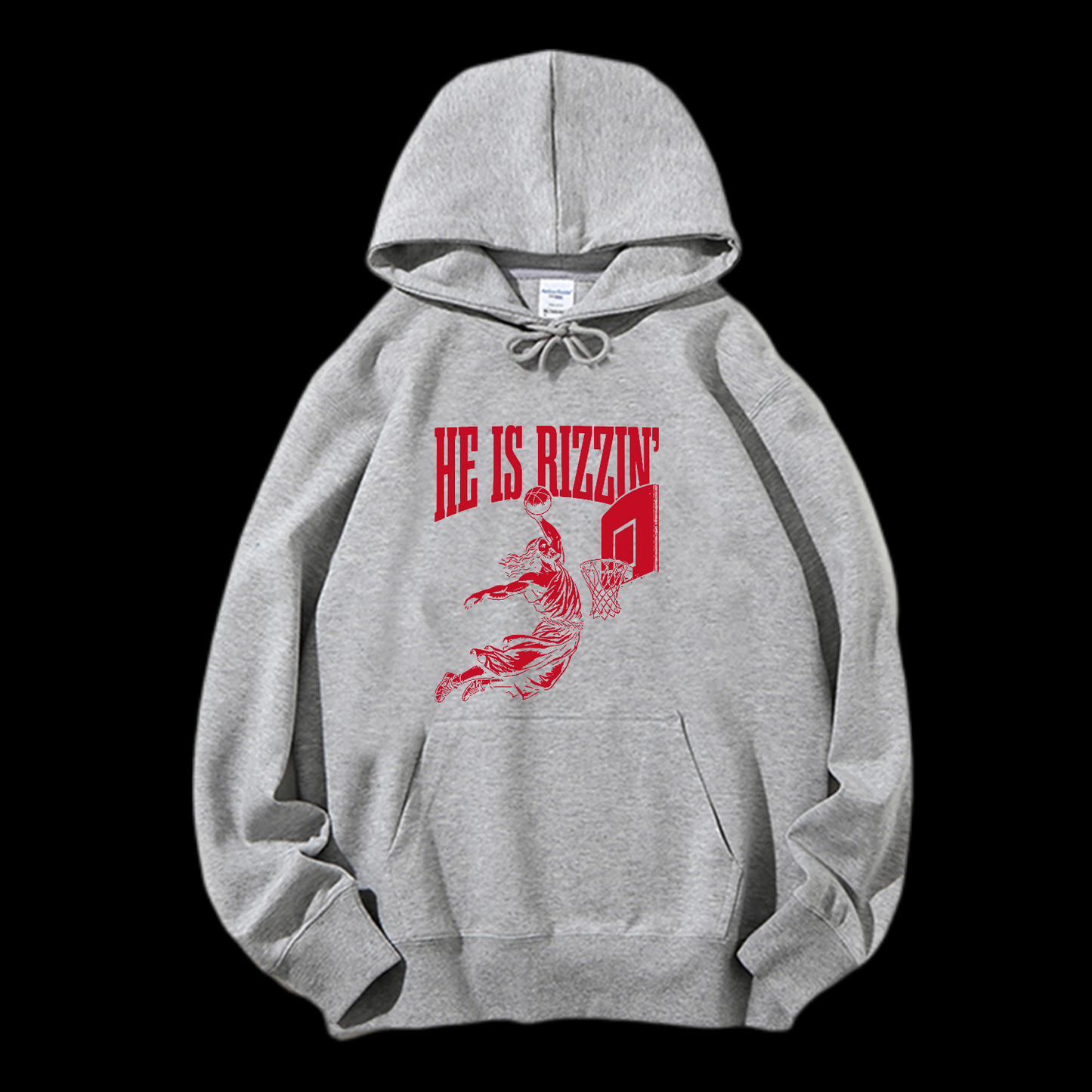 He Is Rizzin' Drawstring Hoodie