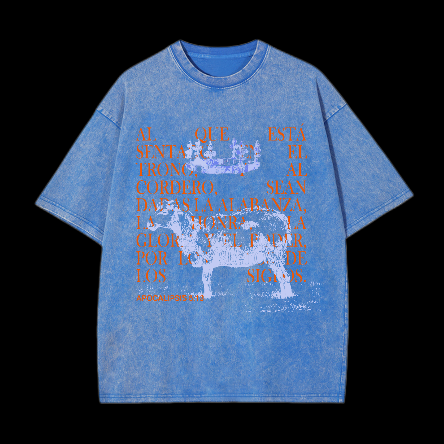 To The Lamb Revelation 5:13 Washed T-Shirt