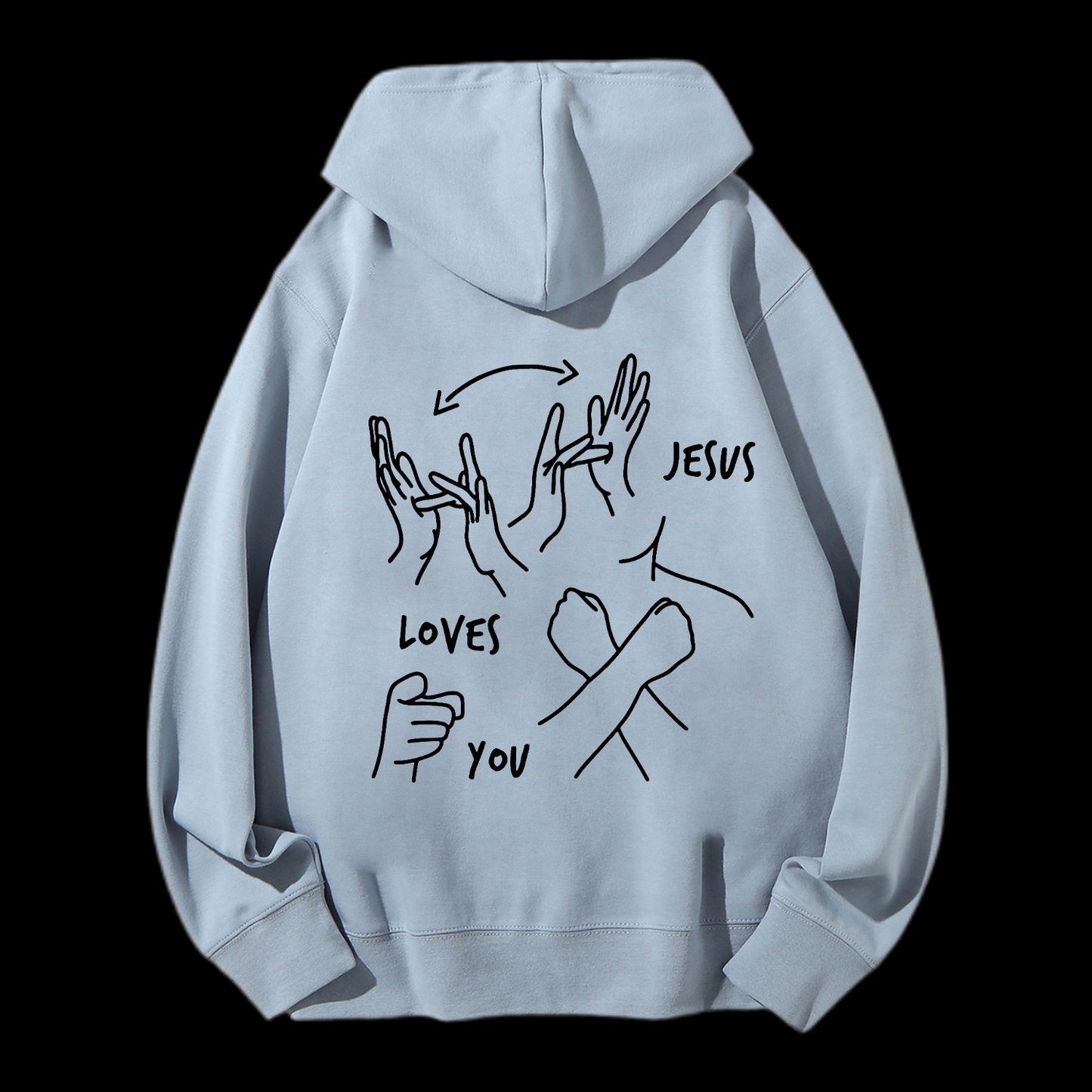 Jesus Loves You Drawstring Hoodie