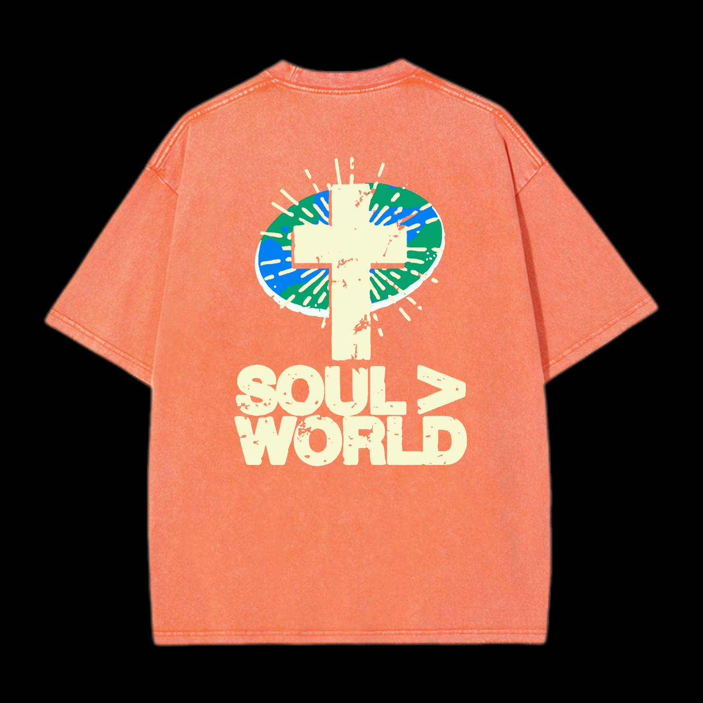 Soul Is Greater Than World Washed T-Shirt