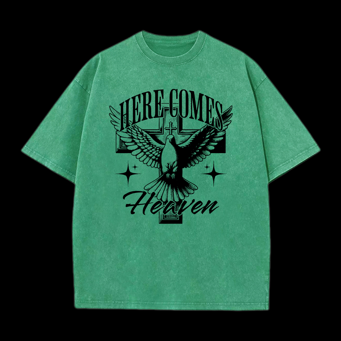Here Comes Heaven Washed T-Shirt
