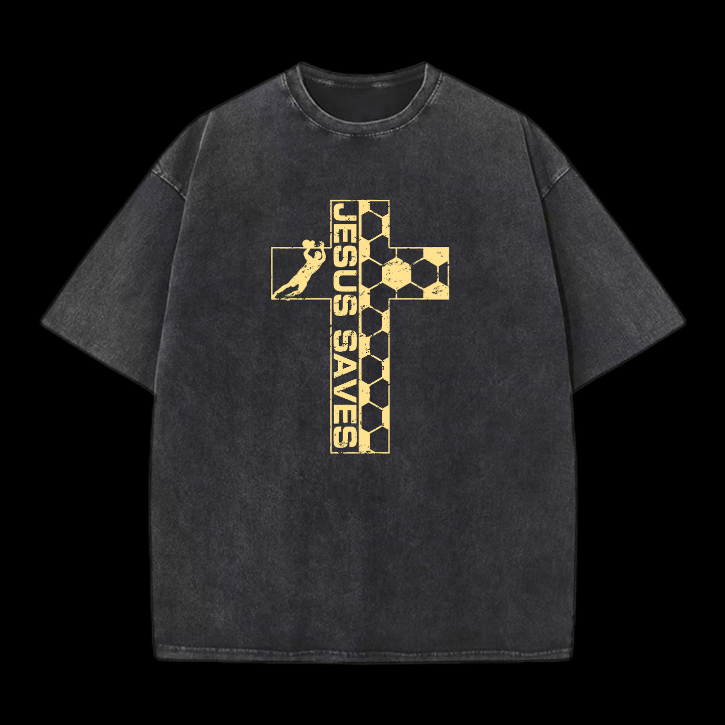 Jesus Saves Cross Washed T-Shirt