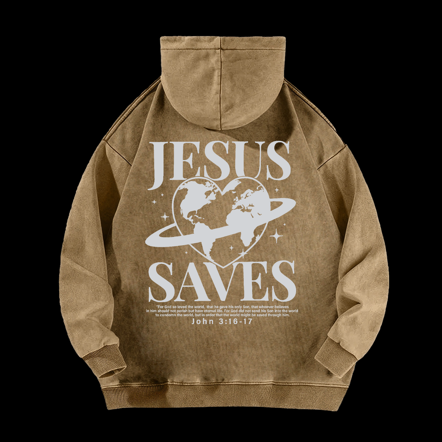 Jesus Saves Washed Hoodie