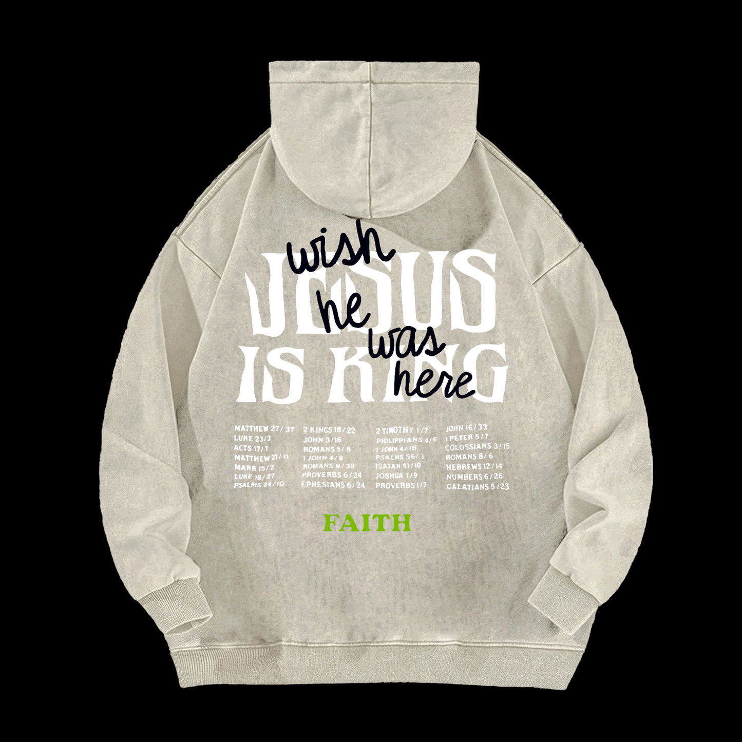 Jesus Is King Washed Hoodie