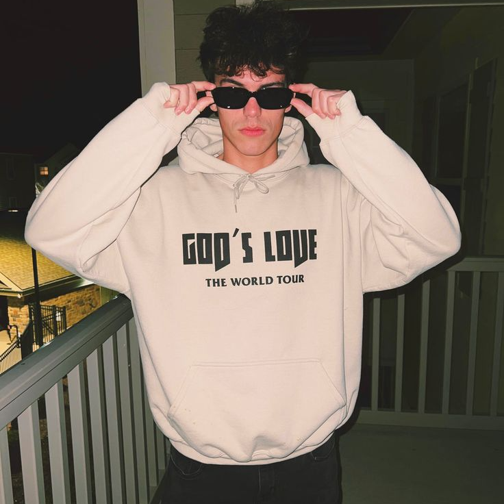God's Love The World Tour Drawstring Hoodie