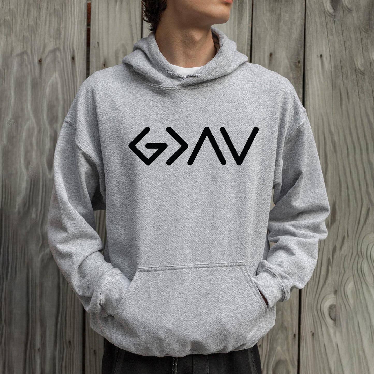 God is Greater Than the Highs and Lows Drawstring Hoodie