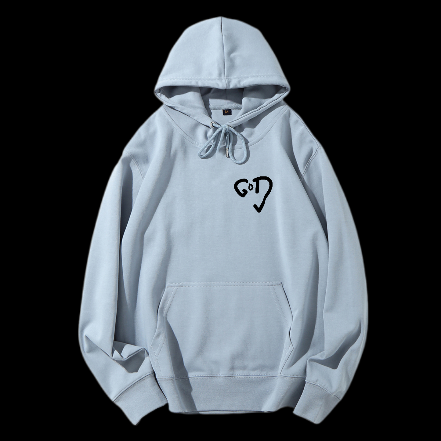 God Heart Drawstring Hoodie