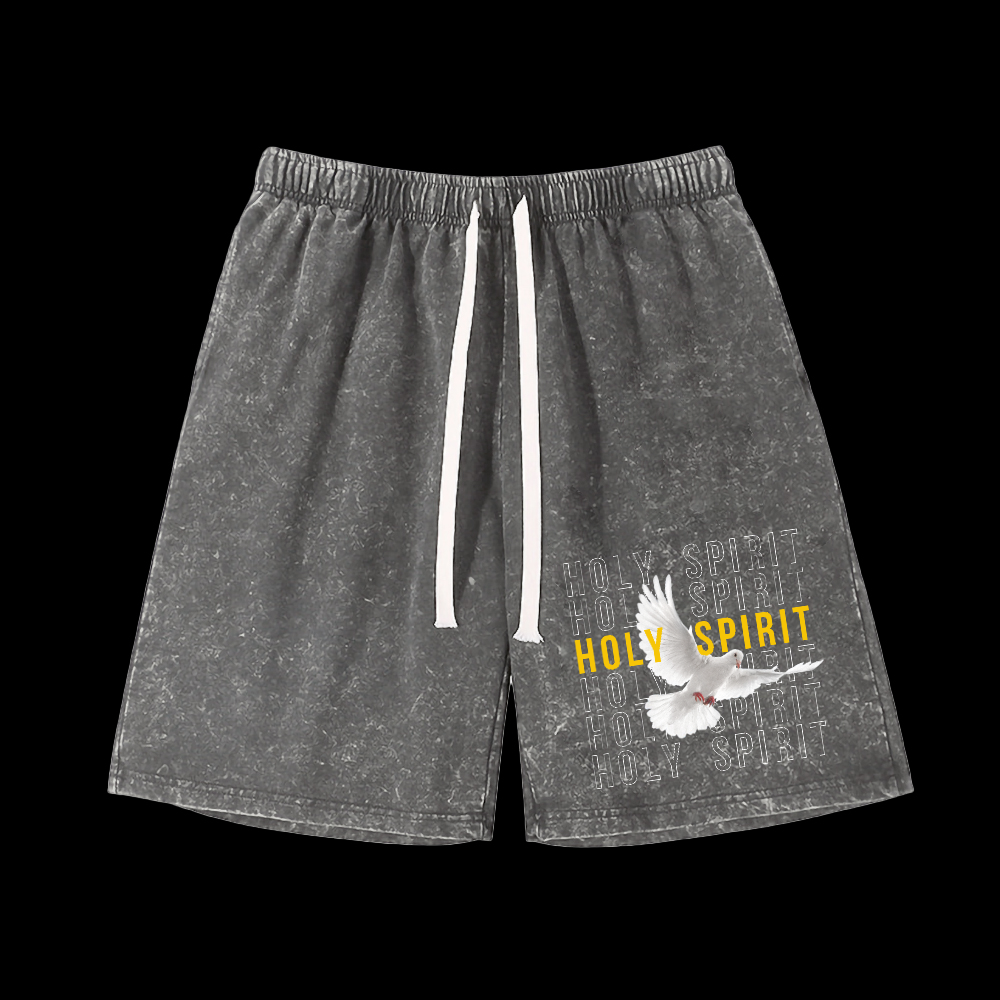 Holy Spirit Dove Washed Shorts
