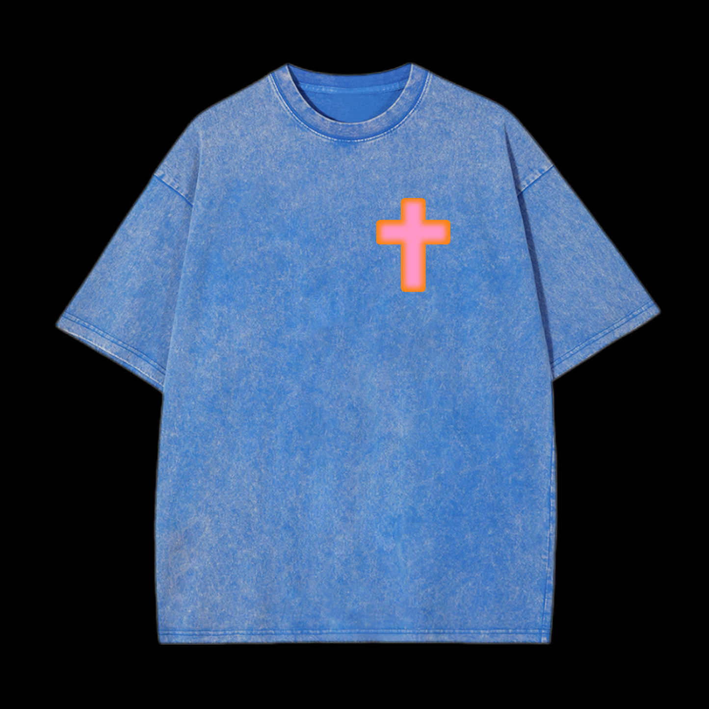 Because Of Jesus I Am Made Whale Washed T-Shirt