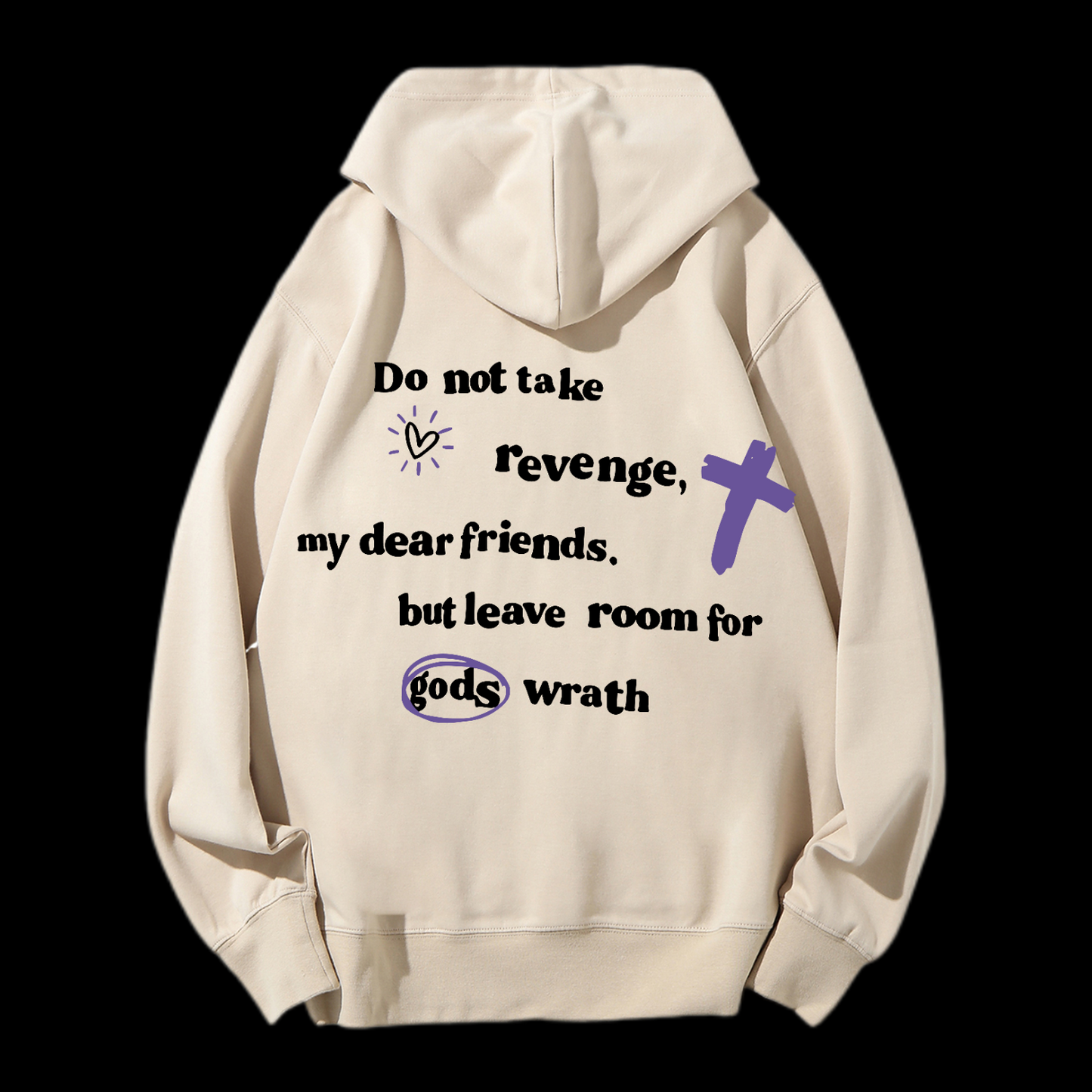 Romans 12:19 Drawstring Hoodie
