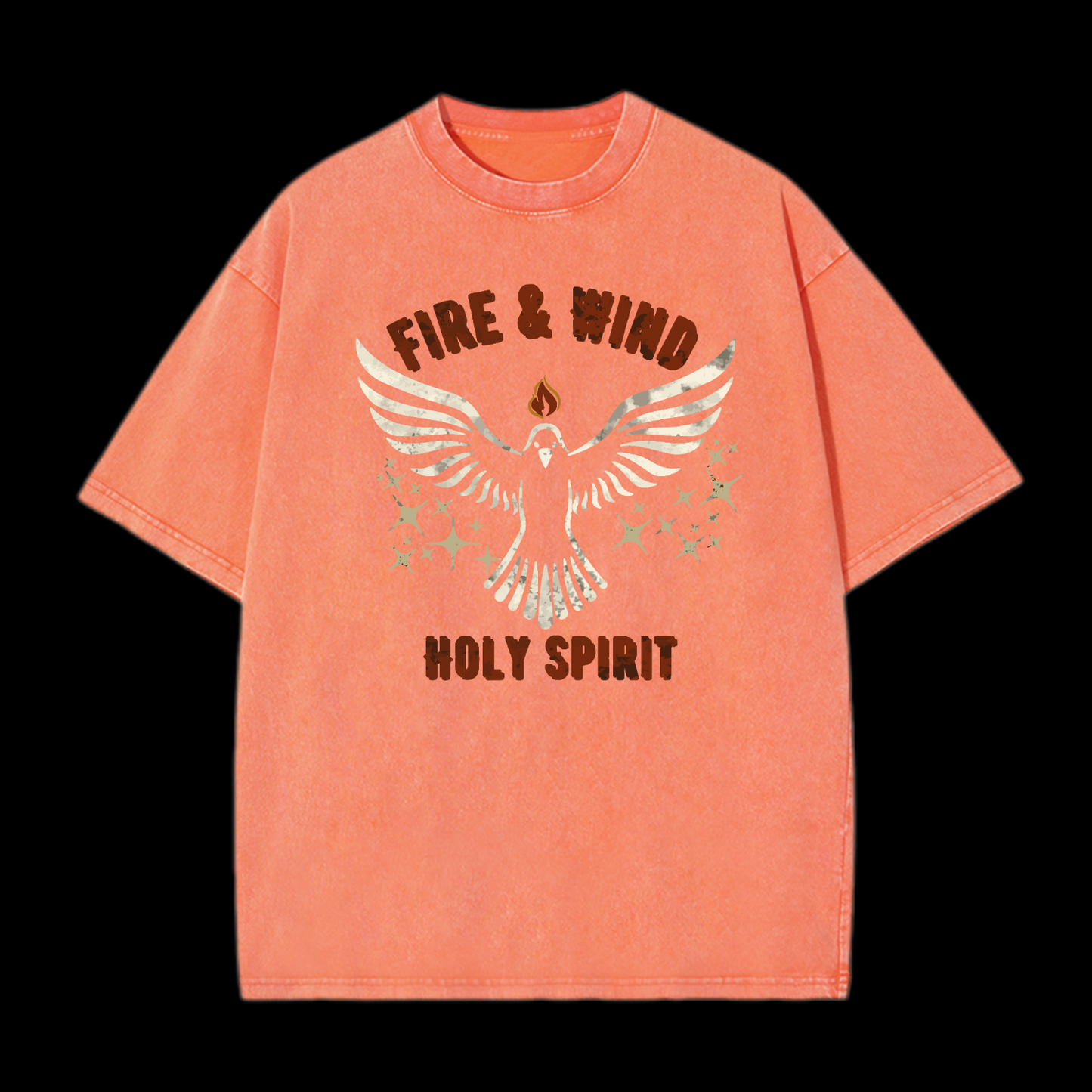 Fire And Wind Holy Spirit Washed T-Shirt