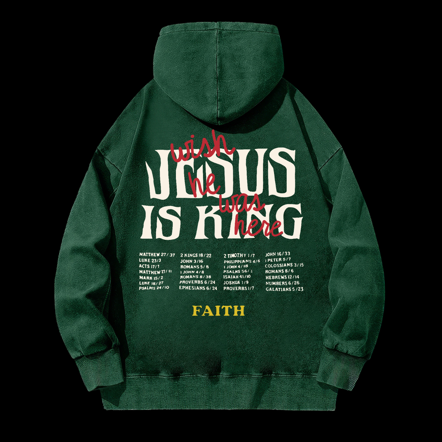 Jesus Is King Washed Hoodie
