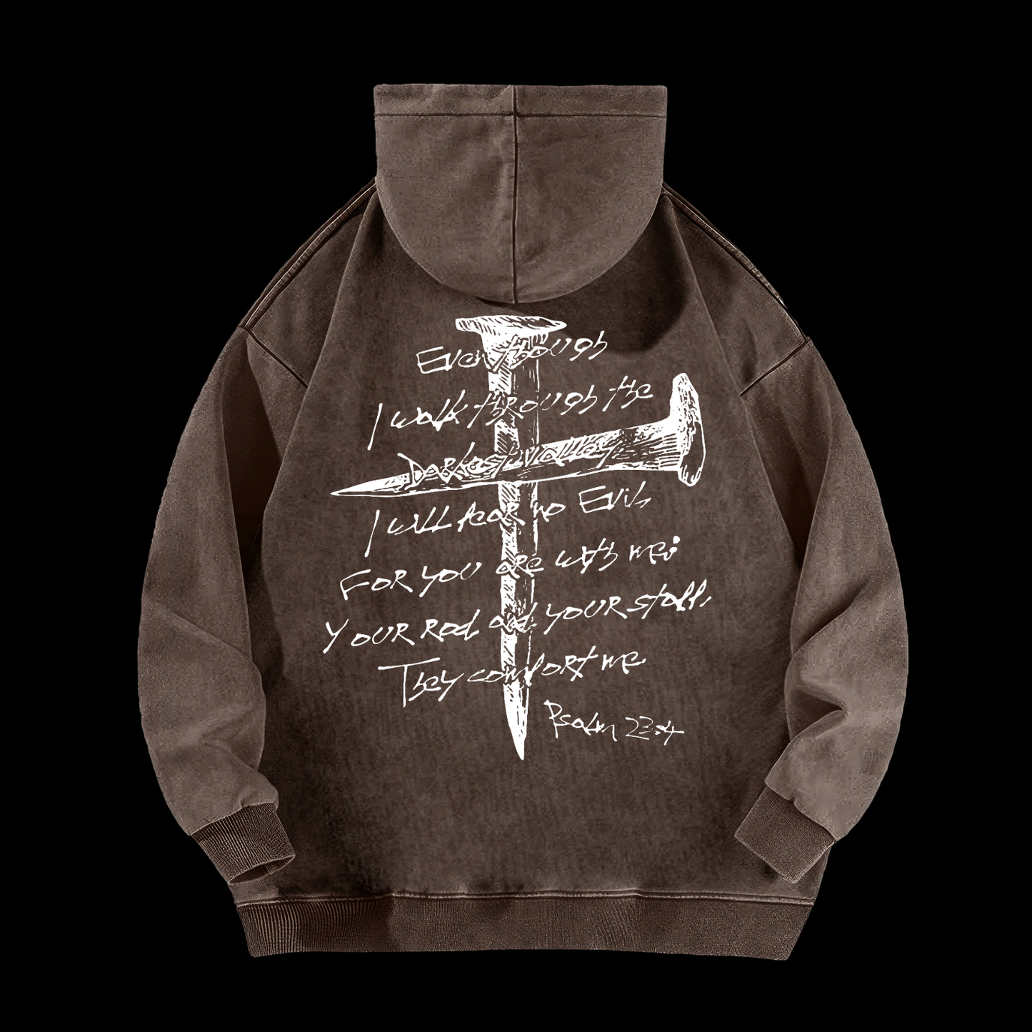 I Will Fear No Evil Washed Hoodie