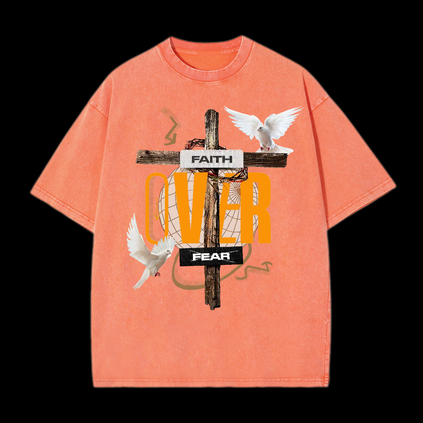 Faith Over Fear Washed T-Shirt