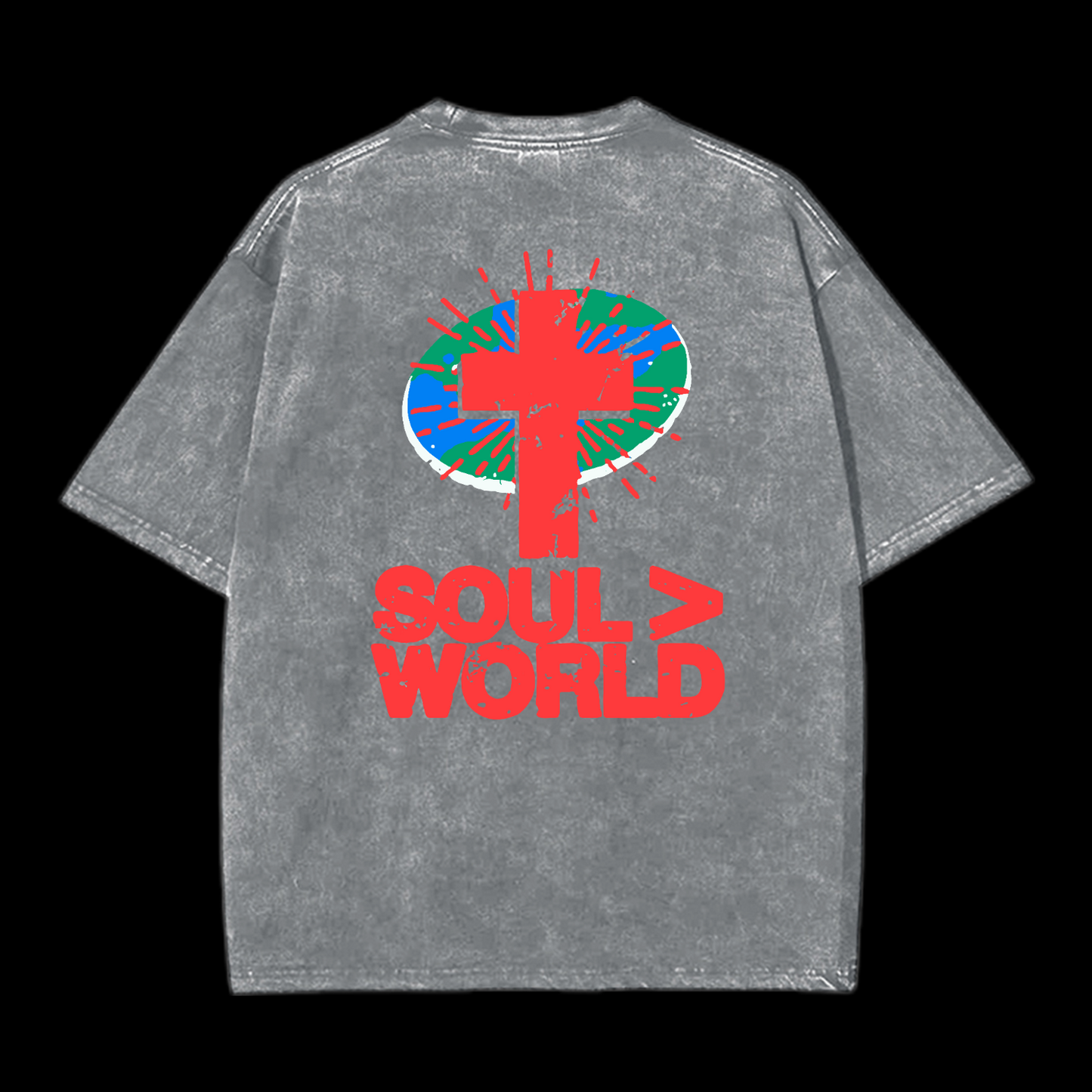 Soul Is Greater Than World Washed T-Shirt