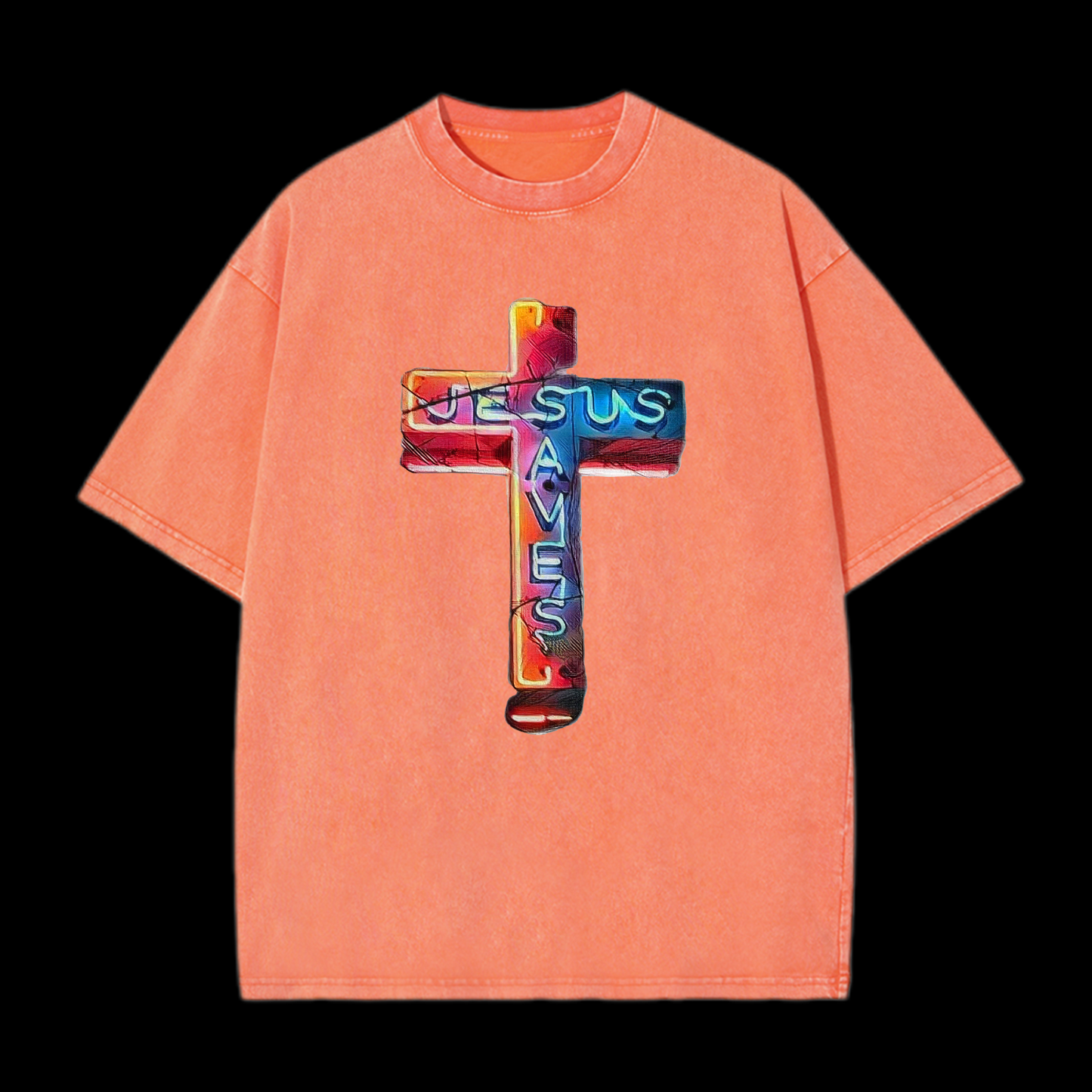 Jesus Saves Washed T-Shirt
